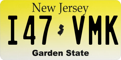 NJ license plate I47VMK