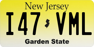 NJ license plate I47VML