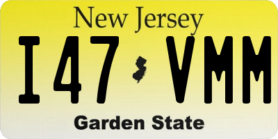 NJ license plate I47VMM