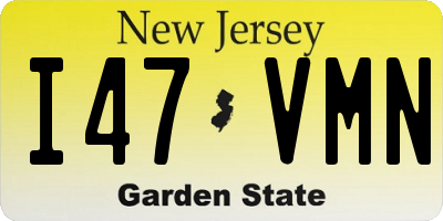 NJ license plate I47VMN