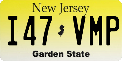 NJ license plate I47VMP