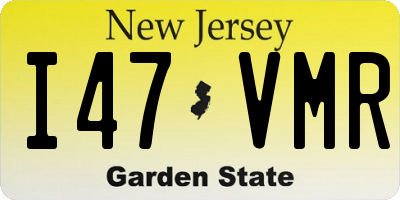 NJ license plate I47VMR