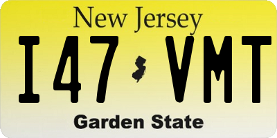 NJ license plate I47VMT