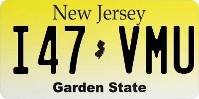 NJ license plate I47VMU