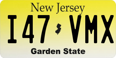 NJ license plate I47VMX