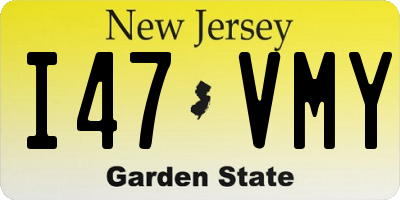 NJ license plate I47VMY
