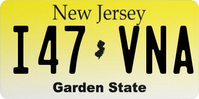 NJ license plate I47VNA