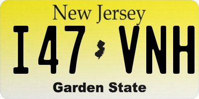 NJ license plate I47VNH