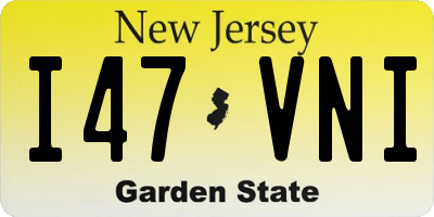 NJ license plate I47VNI