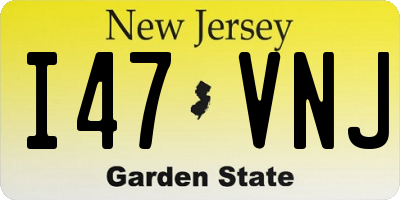 NJ license plate I47VNJ