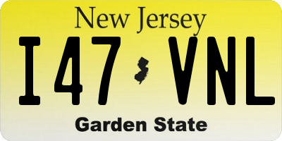 NJ license plate I47VNL
