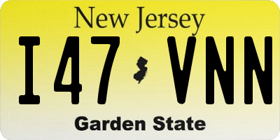 NJ license plate I47VNN
