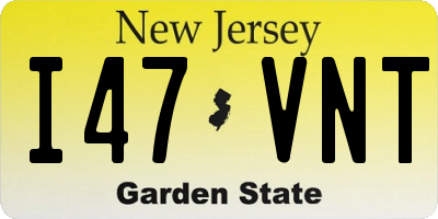 NJ license plate I47VNT