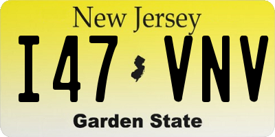 NJ license plate I47VNV