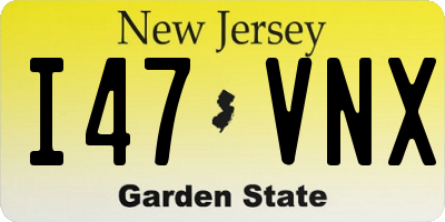 NJ license plate I47VNX