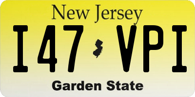 NJ license plate I47VPI