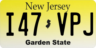 NJ license plate I47VPJ