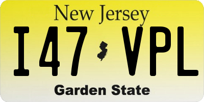 NJ license plate I47VPL