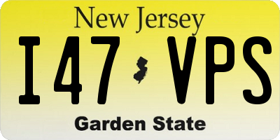 NJ license plate I47VPS