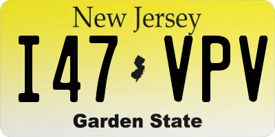 NJ license plate I47VPV
