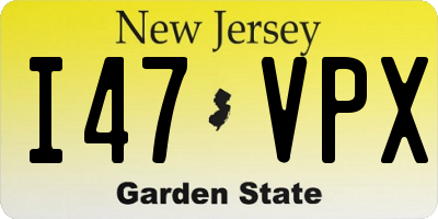 NJ license plate I47VPX