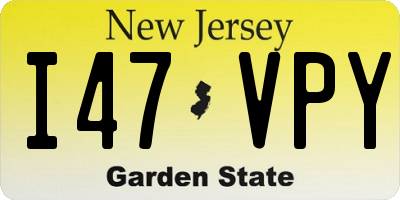 NJ license plate I47VPY