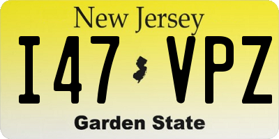 NJ license plate I47VPZ