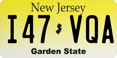 NJ license plate I47VQA