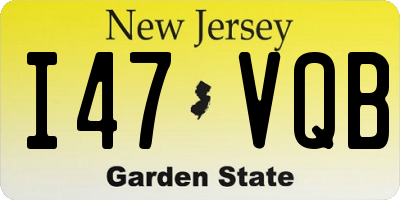 NJ license plate I47VQB