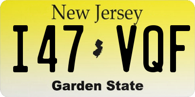 NJ license plate I47VQF
