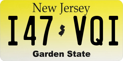 NJ license plate I47VQI