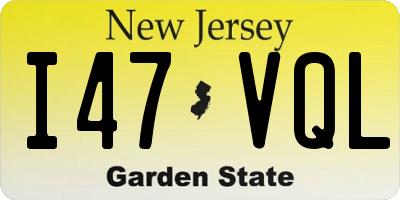 NJ license plate I47VQL