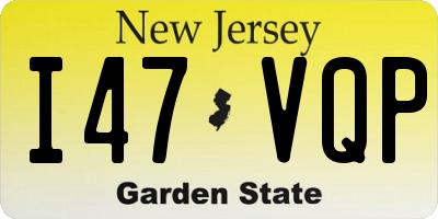 NJ license plate I47VQP