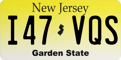 NJ license plate I47VQS
