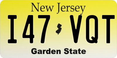 NJ license plate I47VQT