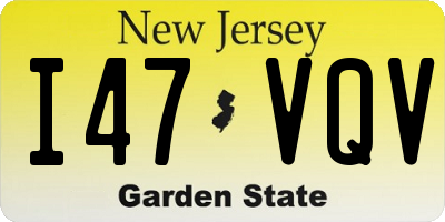NJ license plate I47VQV