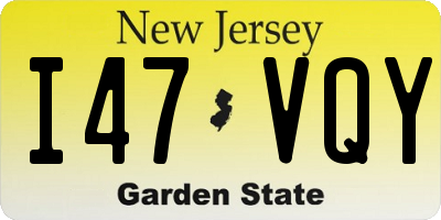 NJ license plate I47VQY