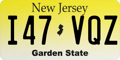 NJ license plate I47VQZ