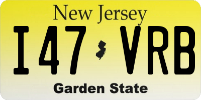 NJ license plate I47VRB