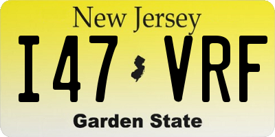 NJ license plate I47VRF