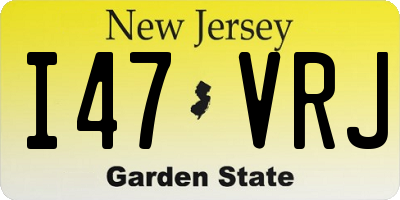 NJ license plate I47VRJ