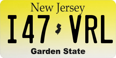 NJ license plate I47VRL
