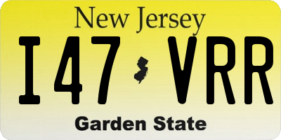 NJ license plate I47VRR