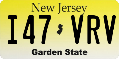 NJ license plate I47VRV