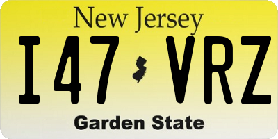 NJ license plate I47VRZ