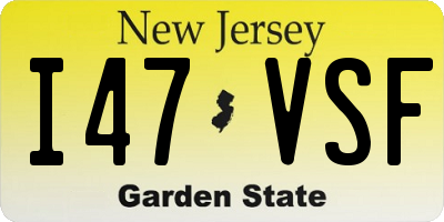 NJ license plate I47VSF