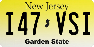 NJ license plate I47VSI