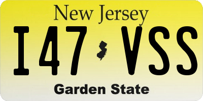 NJ license plate I47VSS