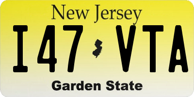 NJ license plate I47VTA