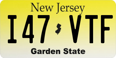 NJ license plate I47VTF